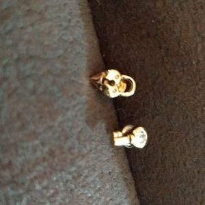 Betsey Johnson gold lock and key earrings